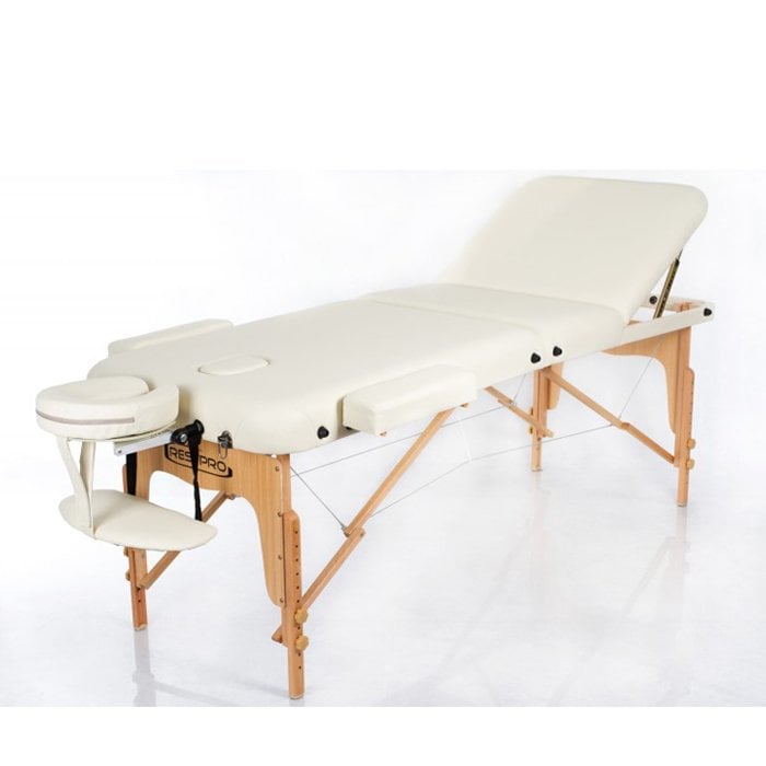 Restpro Vip 3 Krem Renk Katlanabilir Masaj Masası (AVRUPA'DAN İTHAL)