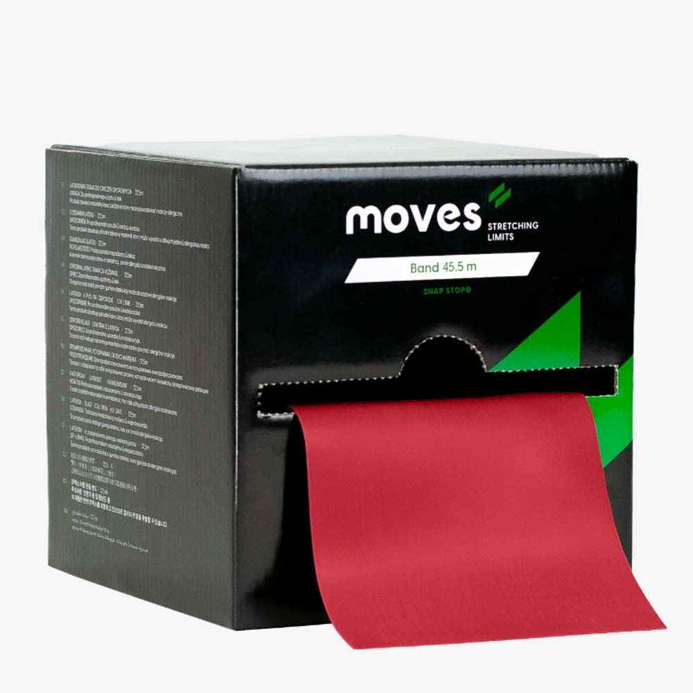 Moves Profesyonel Egzersiz ve Direnç Bandı 22.5 m - Tüm Renkler Kırmızı - Orta
